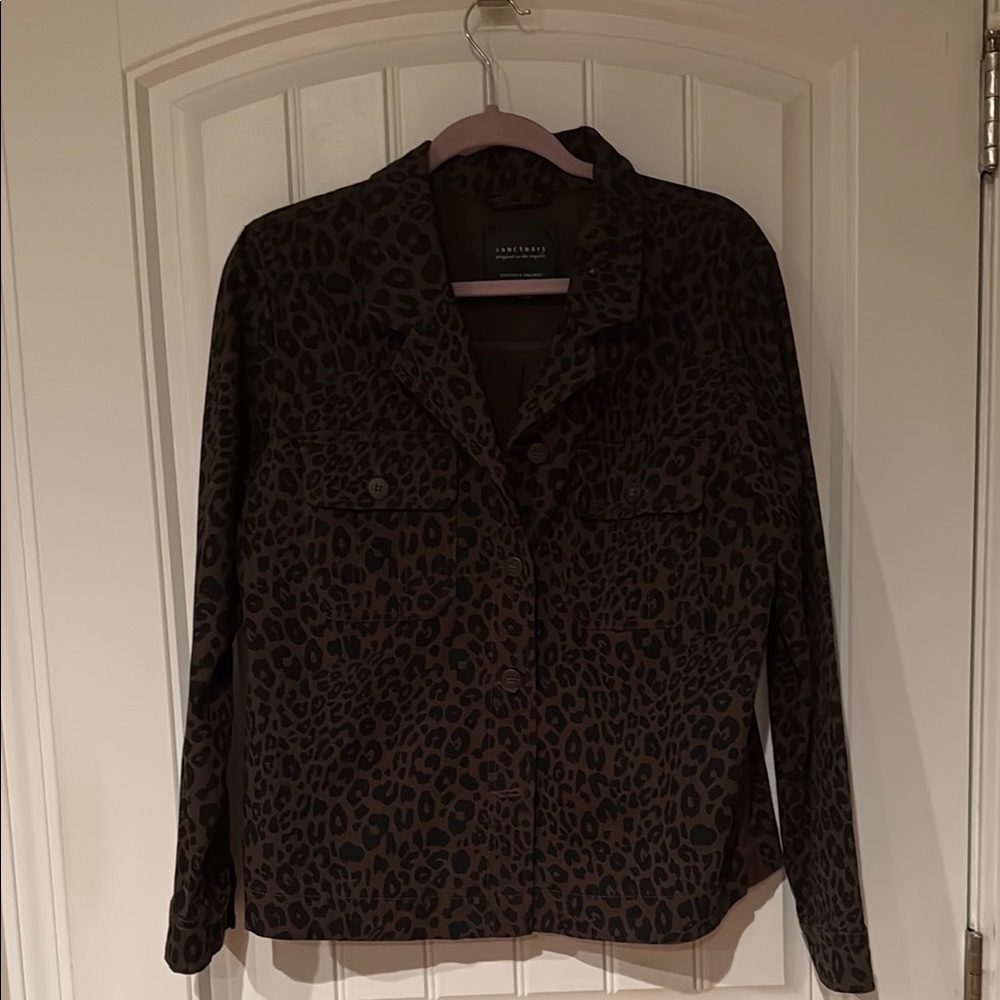 Sanctuary Brown and Black Long Sleeve Button Down Shirt